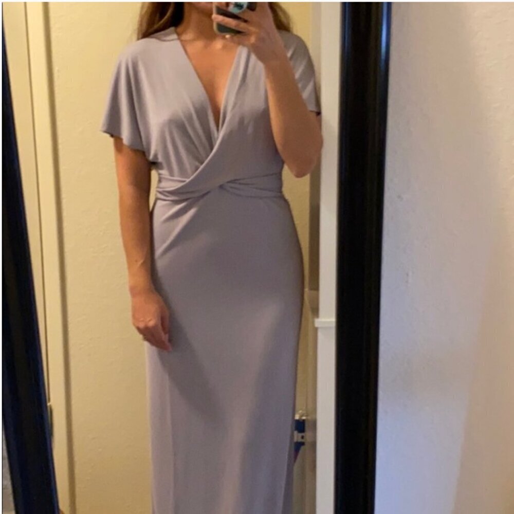 H&M Lavender Floor Length Short Sleeve Maxi Dress(Excellent Condition)Size 4 NWT - Picture 3 of 6